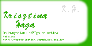 krisztina haga business card